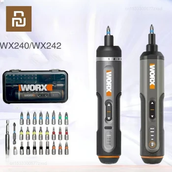 Набор электрических отверток Youpin Worx 4V WX242, умная беспроводная Электрическая отвертка, USB-перезаряжаемая ручка, Набор инструментов на 30 бит