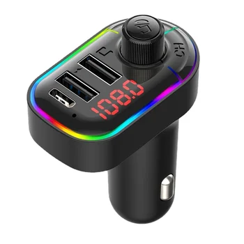 Универсальный автомобильный MP3-плеер 12 В/24 В, Зарядное устройство для телефона Type-C, FM-передатчик C12 Bluetooth Hands-free