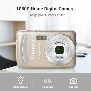 Цифровая видеокамера 1080P Домашняя Цифровая камера Видеокамера 16-мегапиксельная цифровая зеркальная камера с 4-кратным цифровым зумом с 2,4-дюймовым ЖК-экраном Best
