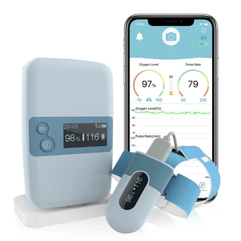 Viatom Babyo2 S2 Перезаряжаемый Bluetooth Smart Audio Reminder Носимый Детский Spo2 Sleep Пульсометр для измерения уровня кислорода в крови Младенца