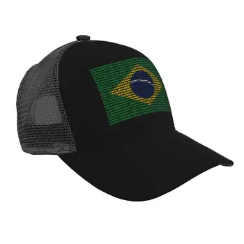 Бейсболка Snapback с Бразильским флагом, сетчатая шляпа, шляпа Дальнобойщика, уличная шляпа для папы, прямая поставка