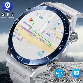 2023 Новый NFC ECG + PPG Bluetooth Вызов Smartwatch GPS Трекер Движения Браслет Фитнес Для Huawei Watches Ultimate Smart Watch Мужские