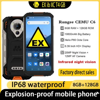 Rungee-teléfono inteligente C6 resistente al agua IP68, 6,4