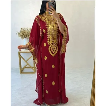 Красные королевские модные кафтаны из Дубая, Фараша, Абая, модное длинное платье, модные тенденции