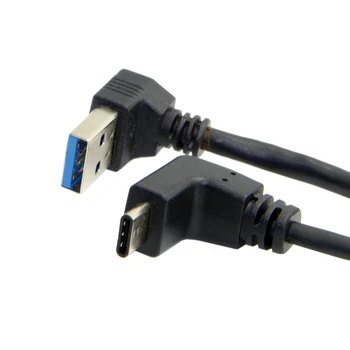 CYDZ USB 3.1 USB-C Реверсивный, наклоненный на 90 градусов Вверх Кабель для передачи данных для ноутбука, планшета и телефона