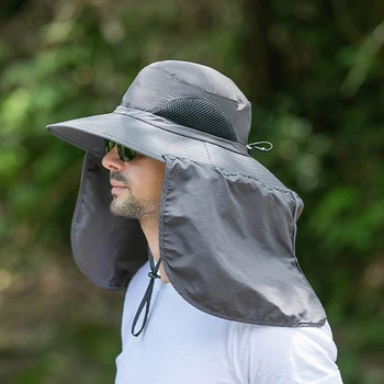 Модные летние Солнцезащитные шляпы с защитой от ультрафиолета Для женщин и мужчин, защита шеи, панама, Уличные Дышащие Рыбацкие кепки, Мужские походные шляпы
