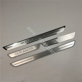 Для Mitsubishi Outlander 2007-2021, накладка на порог из нержавеющей стали/защитные наклейки на порог, Добро Пожаловать, педаль для автомобиля-стайлинга