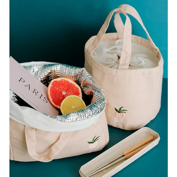 Портативная сумка для ланча Для женщин, Большие Водонепроницаемые сумки-холодильники, термосумки на шнурке для завтрака, Переносная коробка для пикника, Путешествия 206