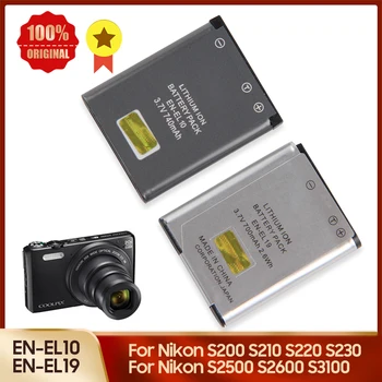 Оригинальный Аккумулятор для камеры EN-EL10 EN-EL19 для Nikon S5100 S600 S700 S800 S2900 S3100 S3600 S4100 S4200 S4300 S5200 S900 S100 A100