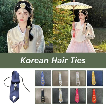 Традиционный корейский Придворный Ханбок для женщин, Корейская Классическая Свадебная лента, Корейские ретро Аксессуары для головных уборов