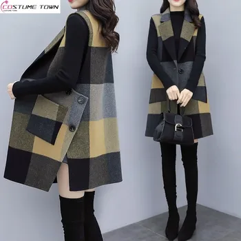 2023 Осенне-Зимняя новая Женская одежда Корейской версии Средней длины, модное приталенное женское пальто с тонким темпераментом