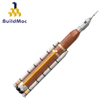 BuildMoc SpaceX Запуск ракеты SLS Artemis Строительные блоки 1 Средняя несущая система Космический корабль Игрушки для детей Рождественский подарок