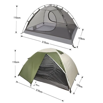 Сверхлегкая палатка для альпинизма на 2 человека, велосипедная палатка, двухслойная палатка для кемпинга, походная палатка для рыбалки, пляжные палатки, новинка