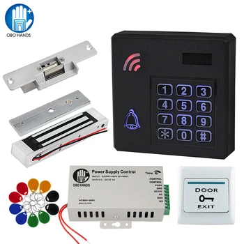 OBO Система контроля доступа к Двери Комплект IP68 Водонепроницаемый Считыватель RFID-клавиатуры С Электронными Магнитными Замками для Дома/Офиса