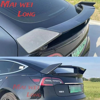Для Tesla Модель 3 Задний Спойлер Багажника 2020 2022 2021 2023 Карбоновый ABS Спойлер На Крыло Аксессуары Для Укладки Автомобилей