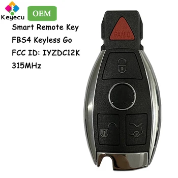 KEYECU OEM Keyless Go Smart Пульт дистанционного Управления Автомобильный Ключ с 3 + 1 4 Кнопками 315 МГц для Mercedes Benz FBS4 Fob FCC ID: IYZDC12K
