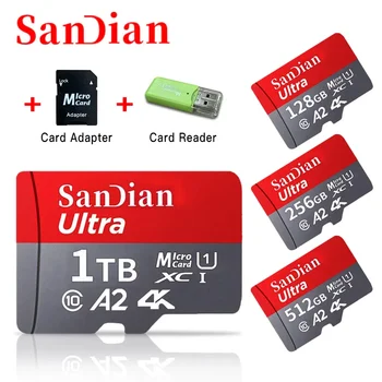 Оригинальная карта памяти SD большой емкости 128 ГБ 256 ГБ мини-флэш-карта TF высокоскоростная карта Micro Smart SD 512 ГБ для телефона/ПК/камеры