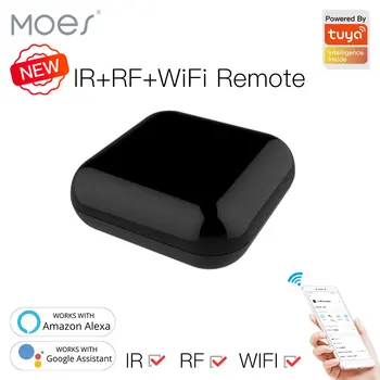 MOES Новый WiFi RF IR Универсальный пульт дистанционного управления RF Appliances Бытовая Техника Tuya Smart Life App Голосовое управление через Alexa Google Home