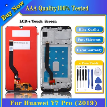 100% Протестированный OEM ЖК-экран для Huawei Y7 Pro (2019) с цифровым преобразователем, полная сборка со сменными деталями для телефона