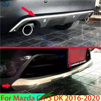 Для Mazda CX-3 DK 2016-2020 Автомобильные аксессуары для переднего и заднего бампера из нержавеющей стали, защитная накладка 2017 2018 2019
