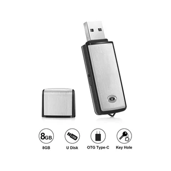 16G USB Диктофон USBФлэш-накопитель Перезаряжаемый цифровой Диктофон для ПК, запись встреч, интервью