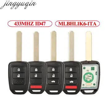 Jingyuqin ID47 433 МГц MLBHL1K6-1TA Дистанционный Автомобильный ключ Сигнализации Для Honda Accord Civic CR-V 2013 2014 2015 2016 2017 2018 2019 2/3/ 4B