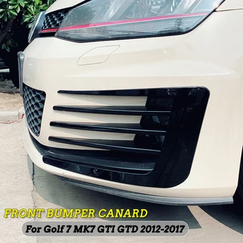 Для Golf 7 MK7 VII GTI GTD Передний Бампер Canard Flare Mods Разветвитель Ребер Ветровой Нож 2012-2017 Clubsport Custom Body Kit Черный Новый
