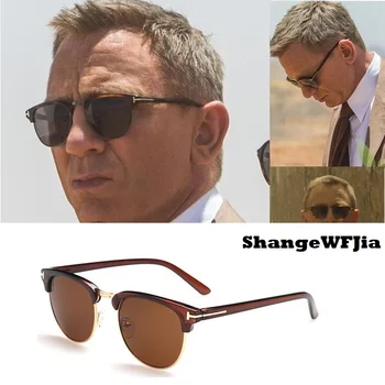 Солнцезащитные очки Джеймса Бонда 2023, Мужские Брендовые дизайнерские Солнцезащитные очки, женские Классические модные Солнцезащитные очки для мужчин, Очки UV400