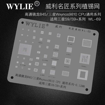 Трафарет для Реболлинга Wylie WL-69 BGA Для Samsung S9 S9 + Plus Snapdragon SDM845 Exynos9810 PM845 BGA153 CPU RAM Power WiFi IC Chip
