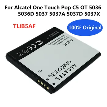 100% Оригинальный Аккумулятор телефона TLiB5AF Для Alcatel One Touch Pop C5 OT 5036 5036D 5037 5037D Сменные литий-ионные Аккумуляторы 1800 мАч