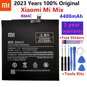 100% Оригинальный аккумулятор мобильного телефона Xiaomi BM4C для Xiaomi Mi Mix, сменный аккумулятор 4400 мАч, аккумуляторы для телефонов большой емкости + инструменты