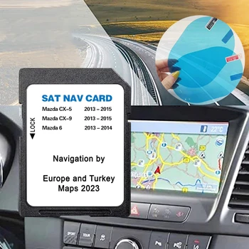2022-2023 Версия GPS карты Для Mazda 6 CX5 CX9 Навигационная SD Карта navig Обновление последней карты NB1 Бесплатная противотуманная пленка