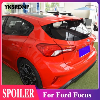 Для Ford Focus Spoiler 2019 + Focus Hatchback RS Высококачественный Материал ABS, Цвет грунтовки заднего крыла, Стиль STLine Заднего спойлера