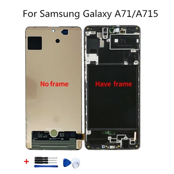 Для Samsung Galaxy A71 ЖК-дисплей с цифровым преобразователем сенсорного экрана в сборе для Samsung A71 Дисплей A715 A715F A715FD ЖК-дисплей