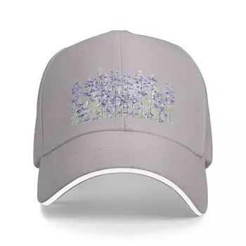 Бейсбольная кепка с резинкой для мужчин, Женская Синяя Мучнистая каша, цветы шалфея, Акварельный капюшон, Детские шапки