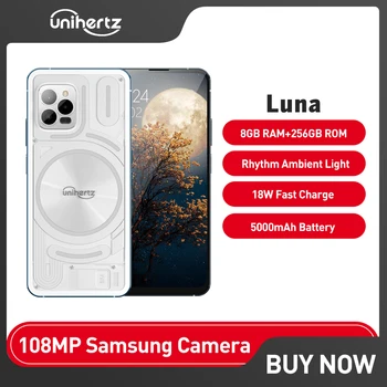 Unihertz Luna 8 ГБ + 256 ГБ 5000 мАч NFC Телефоны 4G Android 12 108 Мп Камера Ночного Видения мобильный телефон С Ритмичным Рассеянным Светом