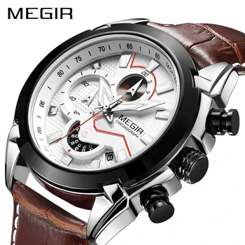 MEGIR Herren Sport Uhren Top Marke Luxus Chronograph Quarz Uhr Military Armee Männlichen Armbanduhr Uhr Relogio Masculino 2065
