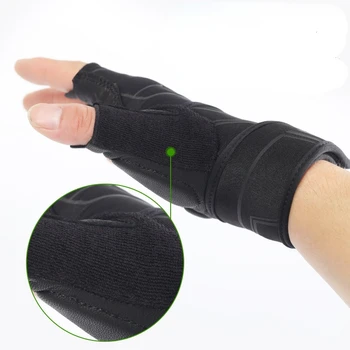Кожаные перчатки для фитнеса с поднятием тяжестей, противоскользящие перчатки для тренажерного зала с поддержкой запястья для мужчин и женщин