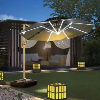 Уличная мебель общественный сад вилла круглый римский зонт со светлым квадратом для отдыха на открытом воздухе