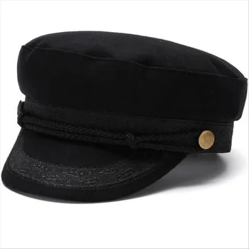 Мужская приталенная темно-синяя кепка большого размера, фетровая плоская кепка маленького размера, женская зимняя шерстяная военная кепка 52-54 см, 55-56 см, 57-58 см, 59-60 см, 61-62 см
