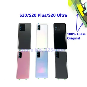 Оригинальное Заднее Стекло Для Samsung Galaxy S20 Ultra S20 Plus Стеклянная Задняя Крышка Батарейного Отсека Замена Крышки G980 G985 G988 S20 +
