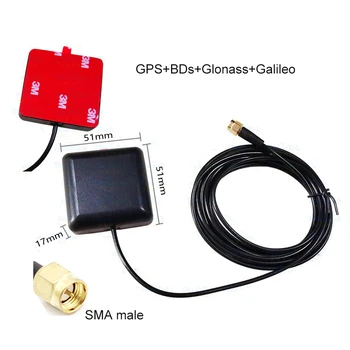 Антенна GPS с высоким коэффициентом усиления 38dbi, поддержка GPS BDs Glonass Galileo с разъемом SMA для автомобильной навигации внешний R136