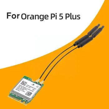 Для беспроводного модуля Orange Pi 5 Plus Плюс WiFi6 + Bluetooth-совместимый 5.2 Двойной фирменный стандарт 2 Антенны Для Orange Pi 5 M1P8