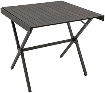 Походный стол с гладкой, легко моющейся столешницей и прочной и легкой алюминиевой рамой X, сумка для переноски через плечо, 3 размера