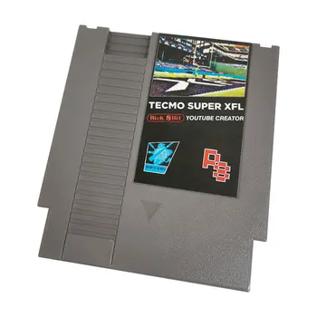 Картридж Tecmo Super XFL - версия для США, 8-битная корзина для видеоигр, Famicom, одинарная карта для 72 контактов, консоль NES Classic, экономия заряда батареи