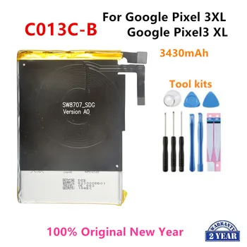 100% Оригинальный C013C-B 3430mAh Сменный Аккумулятор Для Google Pixel 3XL Pixel3 XL, Оригинальные Аккумуляторы для телефонов последнего производства + Инструменты