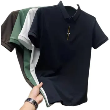 Летний мужской топ с коротким рукавом для спорта на открытом воздухе, повседневная футболка для гольфа