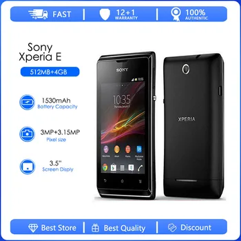 Sony Xperia E C1505 Восстановленный Оригинальный разблокированный Мобильный телефон 3G WIFI GPS 3.15 MP Камера Android 4.1 Сотовый Телефон Бесплатная доставка