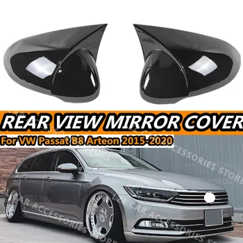 2X Крышки Боковых зеркал Заднего вида для VW Volkswagen Passat B8 Variant Arteon 2015-2020 Накладка на Зеркало заднего вида Черного Цвета