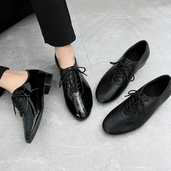 Мужская спортивная танцевальная обувь из искусственной кожи, Легкие танцевальные кроссовки, обувь для студентов, обувь для тренировок для мальчиков, Мужская обувь для латиноамериканских танцев, Мужская обувь для латиноамериканских танцев